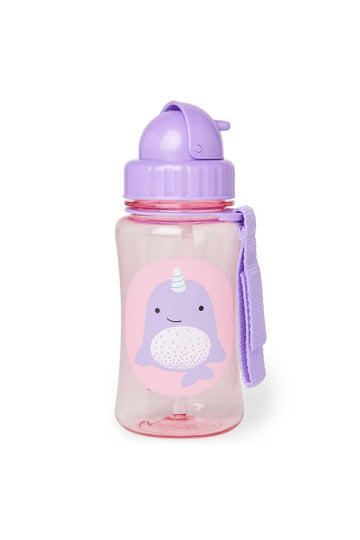 Skip Hop Toddler Sippy Cup with Straw, Zoo Straw Bottle, Narwhal