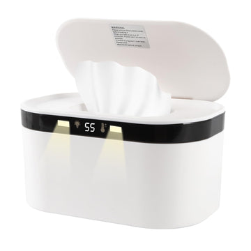 Baby Wipe Warmer, Wet Wipe Warmer 5 Modes of Temperature Heating Control Dual Heat for Babys Comfort Large Capacity Wipes Dispe