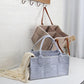 Mahonestfelt Baby Diaper Caddy - Nursery Storage Bin And Car Organizer For Diapers And Baby Wipes (Gray)
