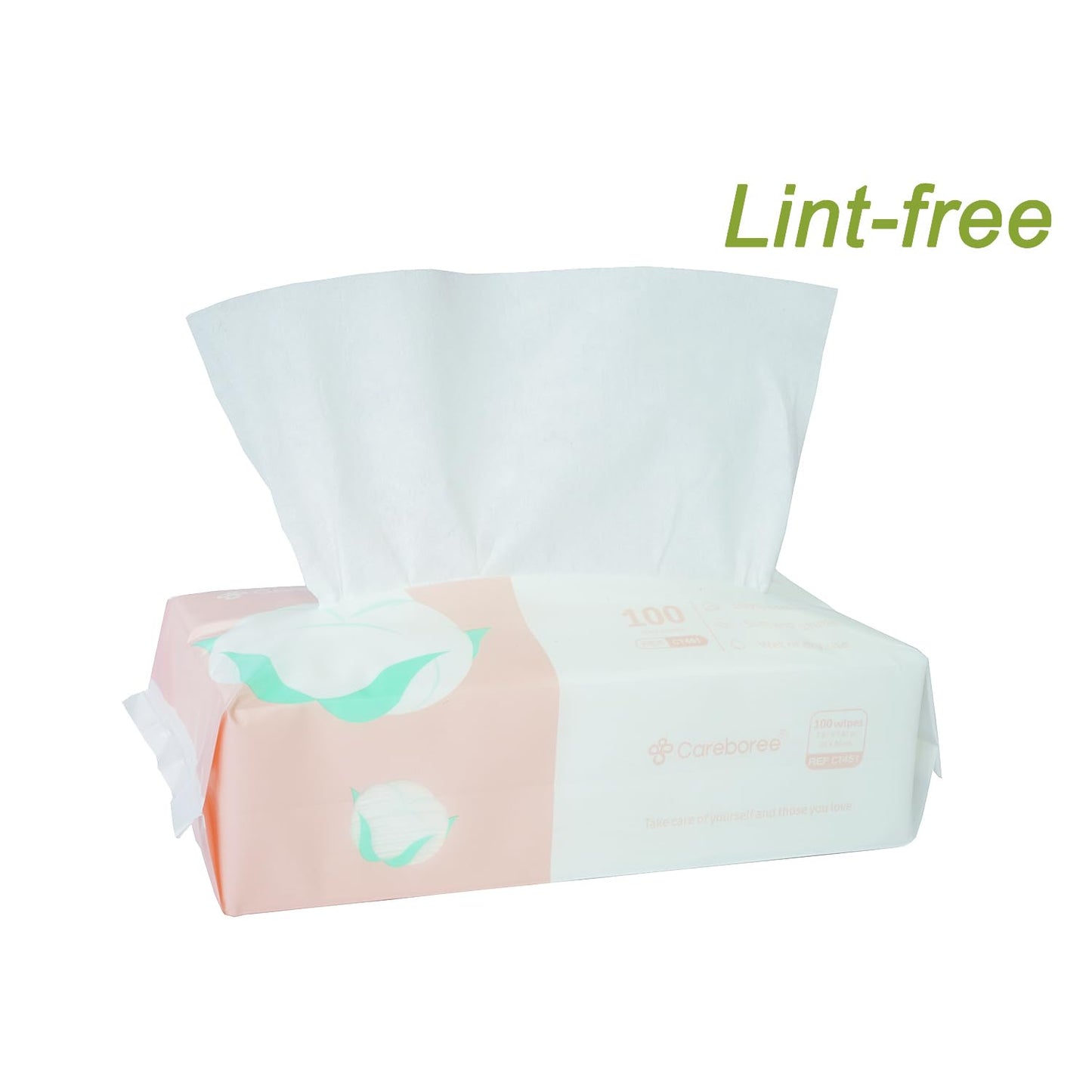 Careboree 300 Count Ultra Soft Dry Baby Wipes Unscented Multi-Purpose Pure Cotton Tissue (3 Pack-300 Count))