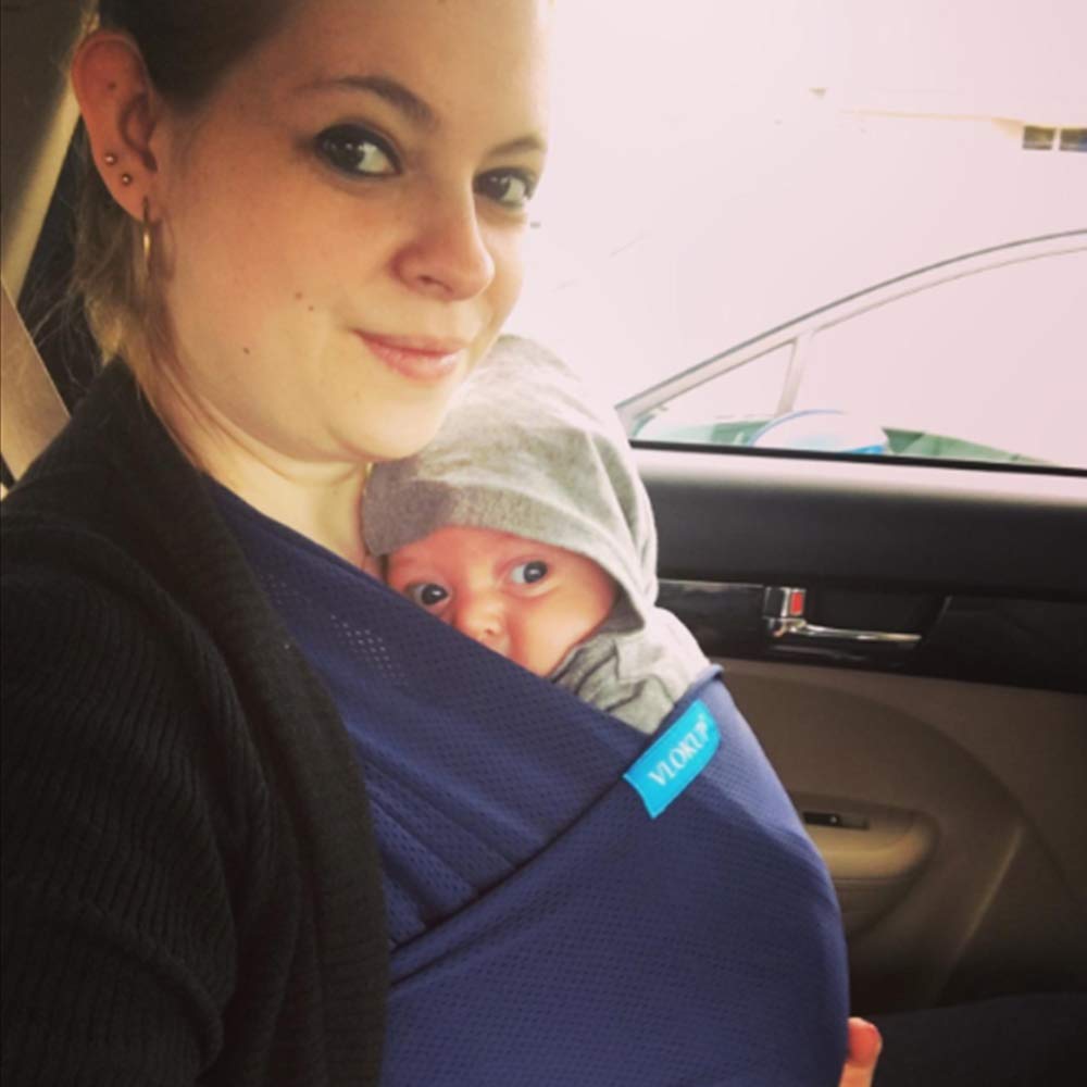 Vlokup Baby Wrap Sling Carrier for Newborn, Infant, Toddler, Kid | Breathable Lightweight Stretch Mesh Water Sling | Nice for Su