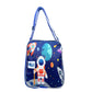 FashNVibe Kids Multipurpose Bag for School, Tuition, Swimming, Diaper, Lunch | Cartoon Astronaut Space Design | Lightweight Wa