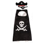 RioRand Cartoon Pirate Dress Up Satin Capes Cosplay Birthday Party Kids Costume (1-pack) (Black)