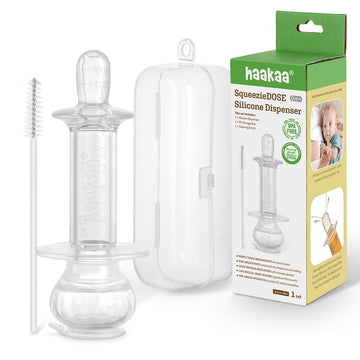 Haakaa Squeeziedose Silicone Liquid Dispenser (8Ml) - Multi-Purpose Baby Feeding Syringe/Liquid Medicine Dispenser - Accurate Do