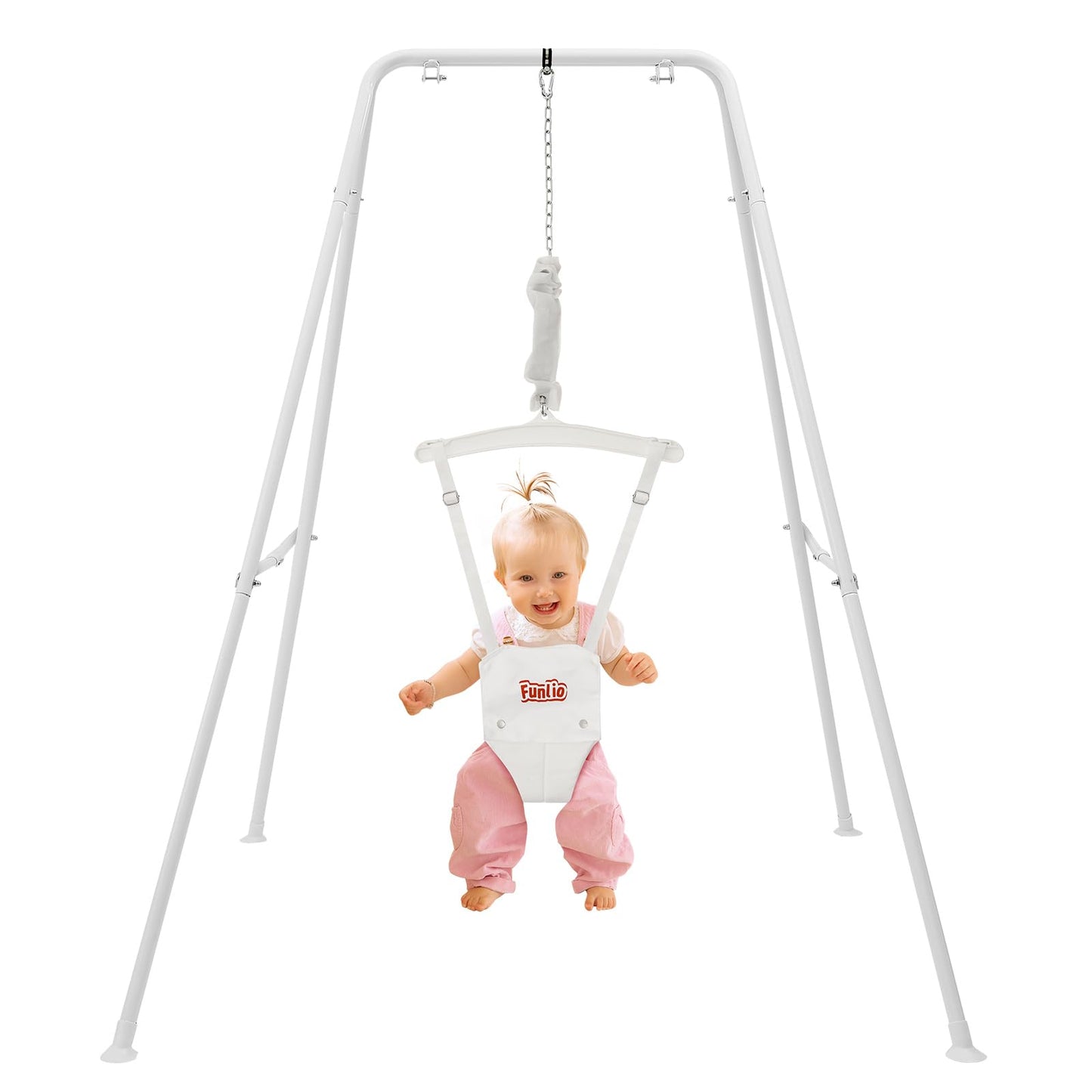 Funlio Baby Jumper With Stand For 6-24 Months, Toddler Jumper For Baby Girl/Boy, Infant Jumper For Indoor/Outdoor Play, With Adj