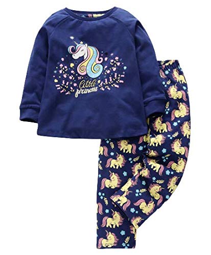 Ventra Girls Cotton Printed Pyjama Set Pack of 1 (VJ143092034_Blue_34 Years)