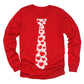 Red Hearts Tie Girls Boys Valentines Day Shirt Toddler Kids Long Sleeve T-Shirt 5T Red