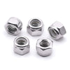14-20 Nylon Insert Hex Lock Nuts Stainless Locknuts (200 Of Pack), Bright Finish,304 Stainless Steel 18-8 Ss