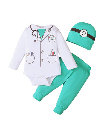 Singcoco Baby Boy Girl Costume Outfit Newborn Doctor Costume Outfit Surgeon Costume (Doctor, 0-3 Months)