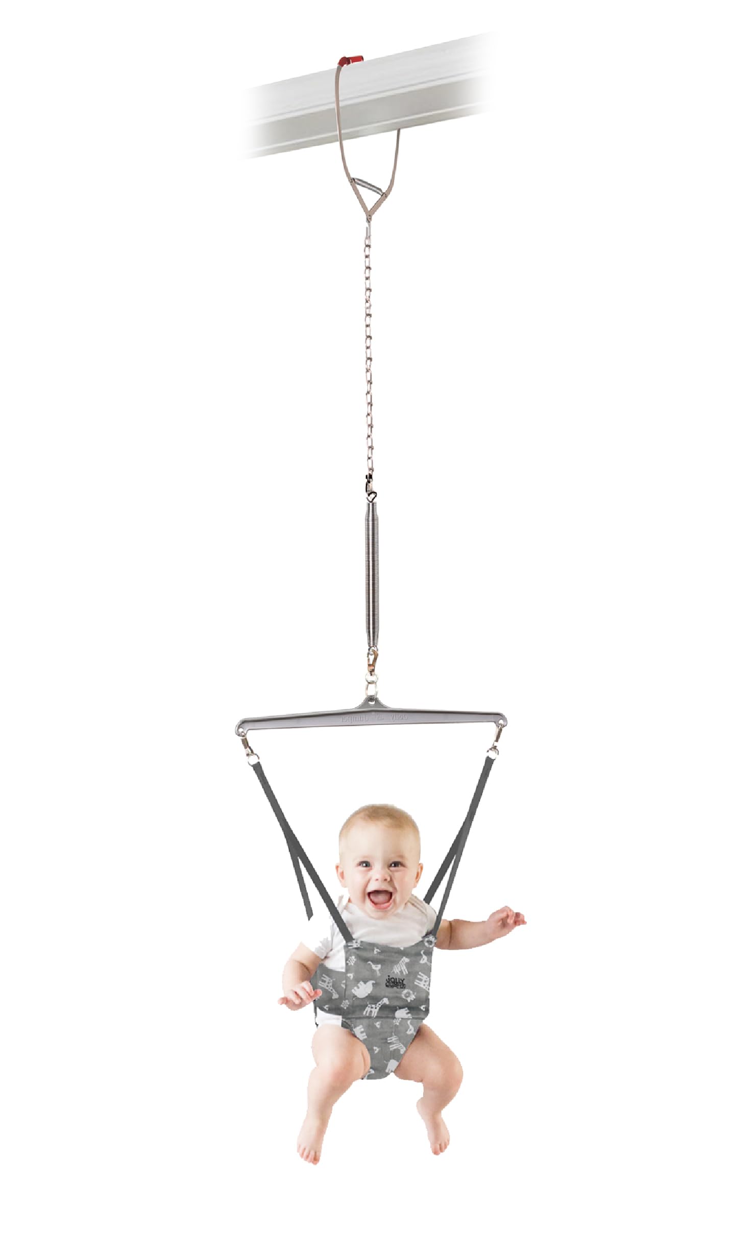 Jolly Jumper *Iconic* - New Grey Safari Saddle - The Original Baby Exerciser. Trusted By Parents And Loved By Babies For Over 75