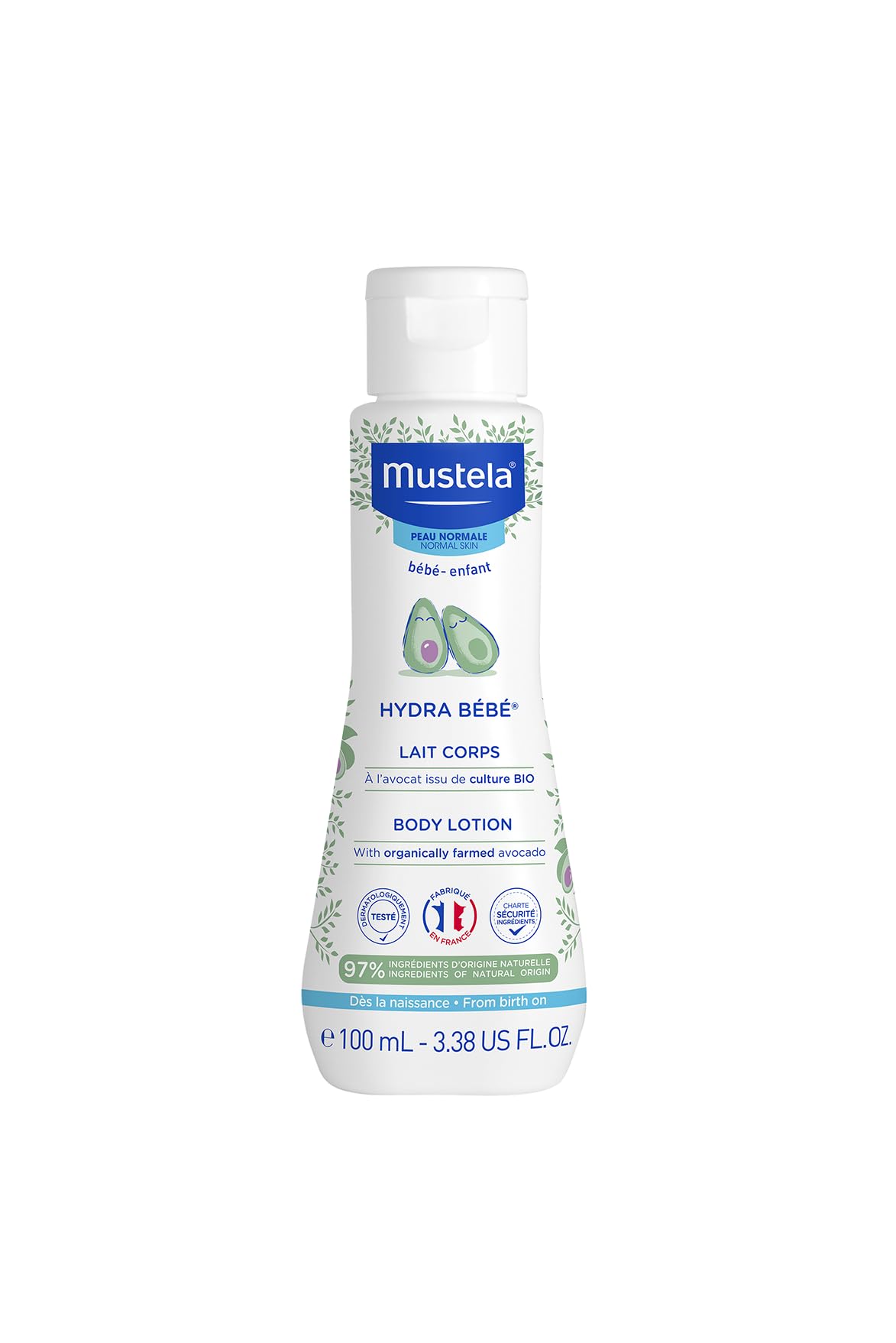 Mustela Hydra Bebe Body Lotion 100Ml | Baby Cream & Moisturizer For Face & Body | Baby Body Lotion For Newborns 0-5 Years | Orga