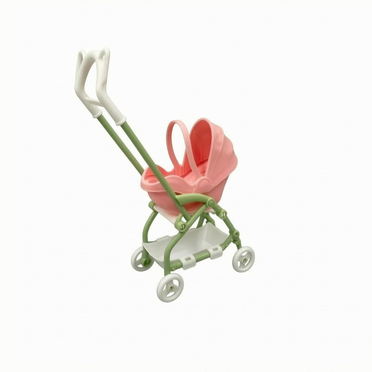 STYLEHEAVEN Realistic Design Foldable Doll Pushchair Lightweight Mini Toy Stroller Compact Baby Stroller Toy Four Wheels, Pink|D