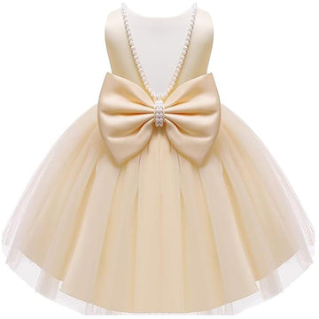 Baby Flower Girl Party Wedding Princess Dress,Sleeveless Floor Length Tutu Tulle Dance Birthday Gown 2T