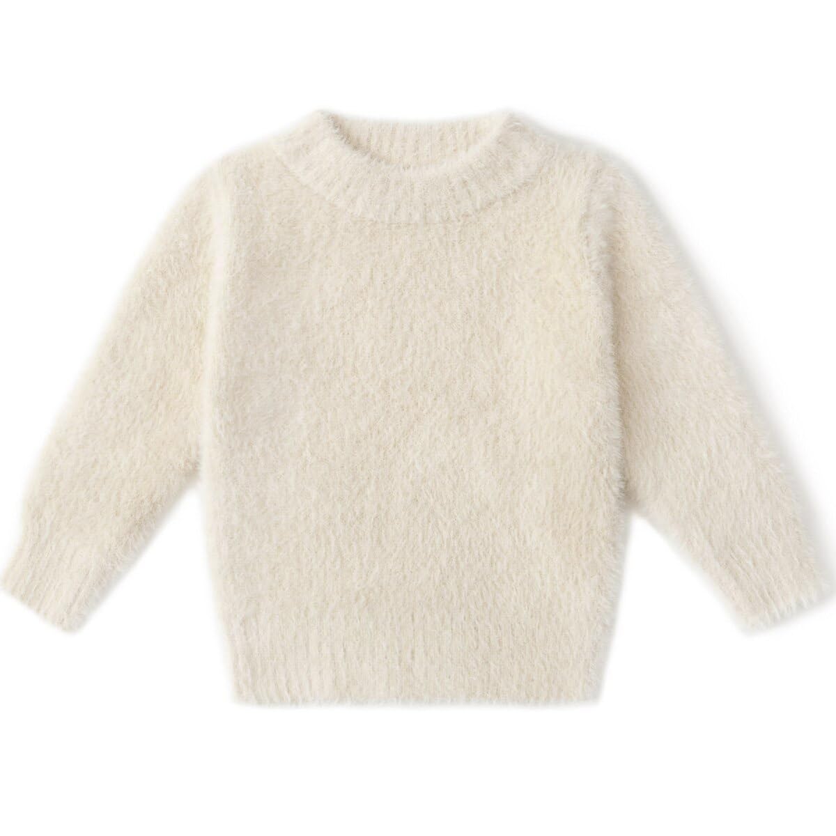 Curipeer Baby Sweater Solid Thick Basis Pullover Sweater Turtleneck Longsleeve Fall Clothes For Baby Girl And Boy Apricot 6-12 M
