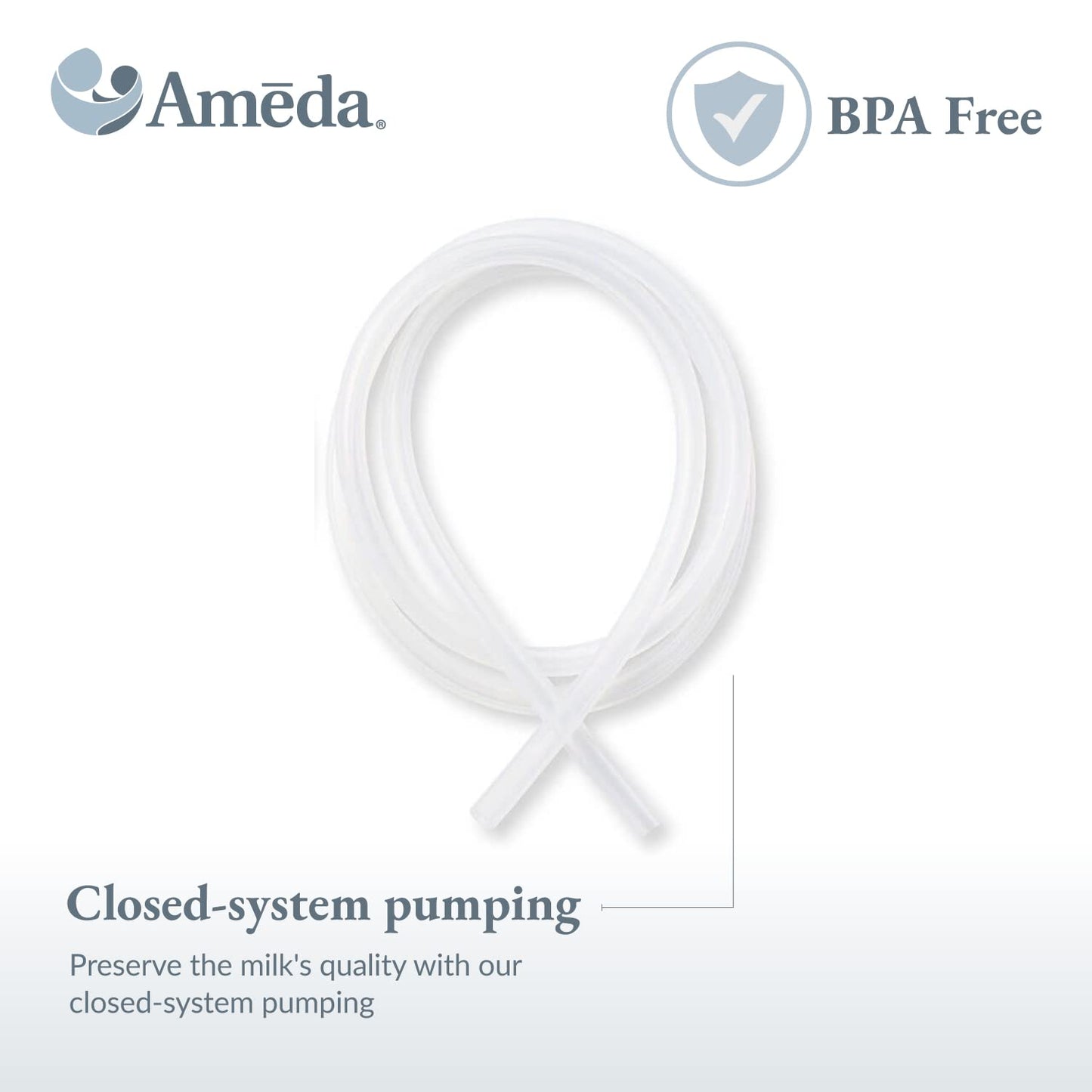 Ameda Mya Breast Pump Replacement Tubing, Closed-System Pumping, Breastfeeding Equipment & Accessories (2 Count)