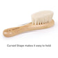 Haakaa Wooden Baby Hair Brush For Newborns And Toddlers Baby Brush Natural Soft Goat Bristles Hairbrush, Ideal For Cradle Cap, P
