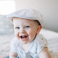 Born To Love Newborn Toddler White Baptism Scally Cap Baby Christening Hat Jeff Driver Cap Xs 12 To 18M, 48Cm