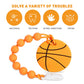 Baby Sports Ball Teething Toys,Food Grade Silicone Teether With One-Piece Pacifier Clip Holder,Shower Gift,Teething Pain Relief