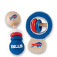 BabyFanatic Wood Rattle 2 Pack - NFL Buffalo Bills - Officially Licensed Baby Toy Set