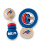 BabyFanatic Wood Rattle 2 Pack - NFL Buffalo Bills - Officially Licensed Baby Toy Set