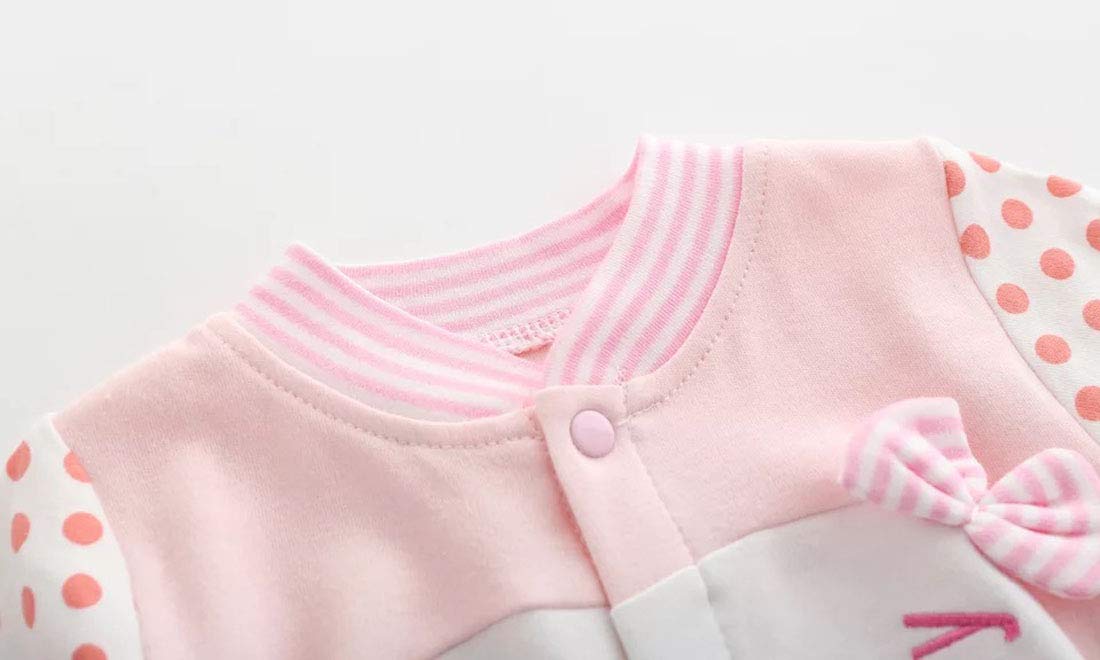 Baby Spring Summer Jacket Coat Loose Skinny One Piece Romper For 3-6 Month Baby Girls Pink Dots