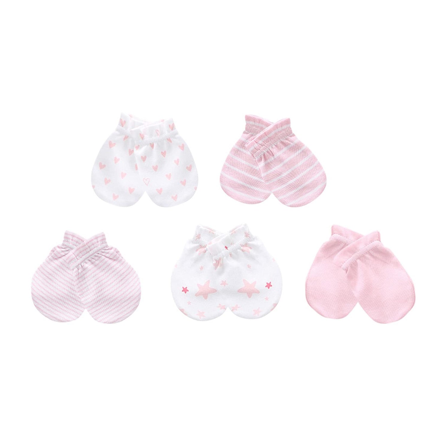 Mamimaka Baby Hat And Mittens Set - Newborn Baby Hats Caps For Boys And Girls, 0-6 Months, 100% Cotton