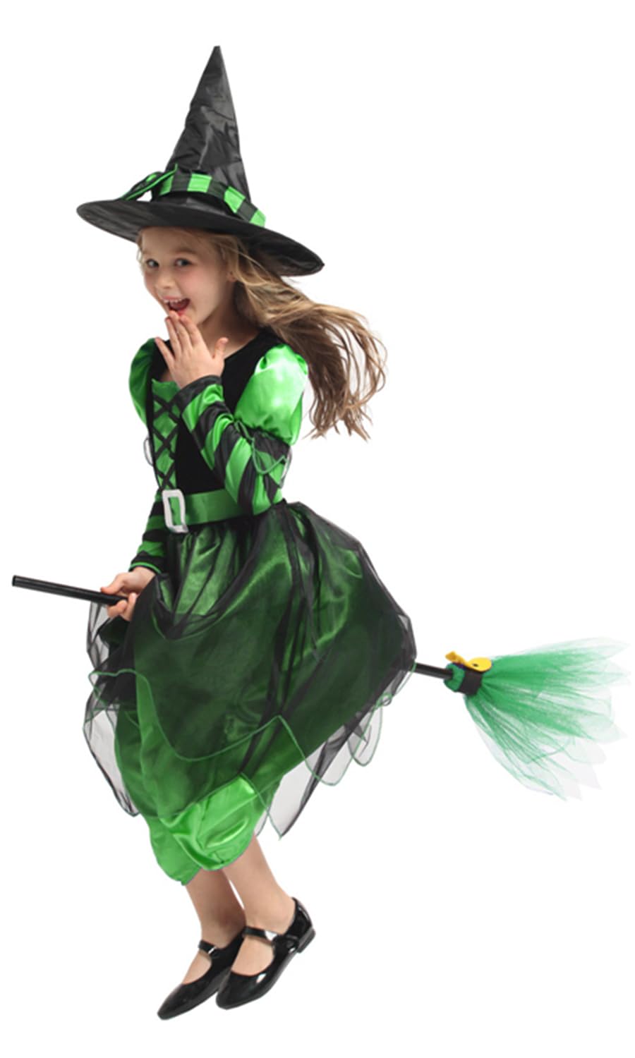 Narecte Halloween Costumes For Girls Halloween Costumes,Witch Costume For Girls Witch Costume,Kids Witch Costume Green L