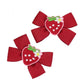 Strawberry Snap Clips Baby Girls Fruit Hair Bow Clips Strawberry Hair Ring Tie BBW24 (Set-L)