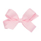 Wee Ones Girls' Classic Grosgrain Hair Bow With Plain Wrap Center On A Weestay Hair Clip, Handmade, Tiny Sized Bow, Light Pink