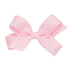 Wee Ones Girls' Classic Grosgrain Hair Bow With Plain Wrap Center On A Weestay Hair Clip, Handmade, Tiny Sized Bow, Light Pink