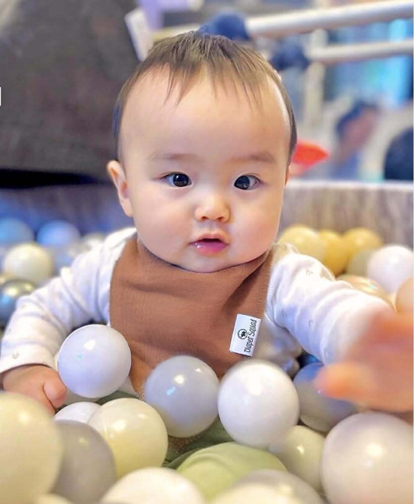 Diapersquad'S 10-Pack Baby Bibs For Drooling And Teething, Bibs For Boys, Baby Girl - Solid Cotton Baby Drool Bibs (Earthy Color