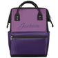 SPYORBKX Purple Diaper-Bag-Backpack for Baby Boy Girls Custom Nappy-Bag as Gift-for-New-Mom-Dad