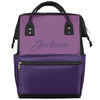 SPYORBKX Purple Diaper-Bag-Backpack for Baby Boy Girls Custom Nappy-Bag as Gift-for-New-Mom-Dad
