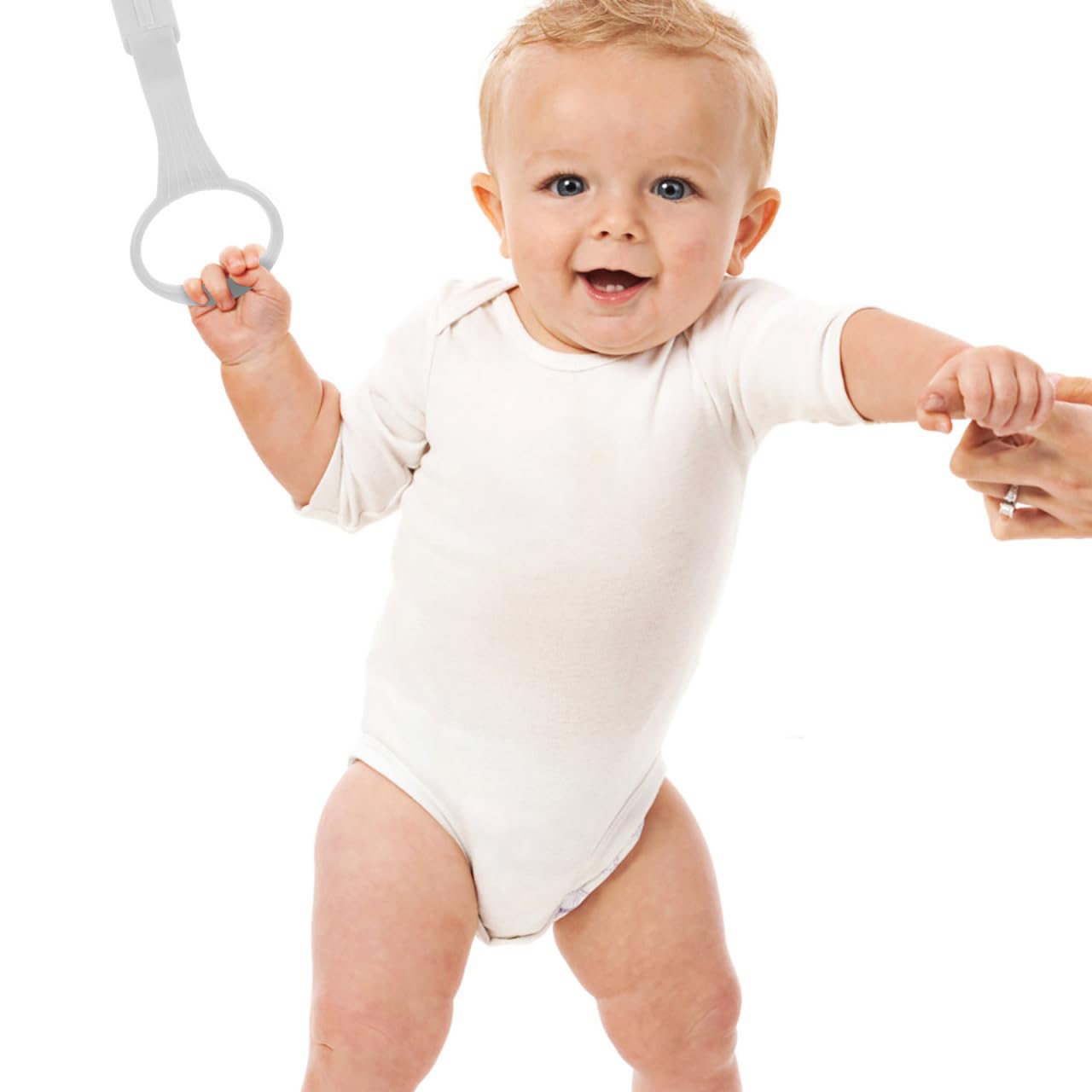 SAFIGLE Baby Playpen - Pull Up Rings Assistant for Baby Walking Exercises - Grey