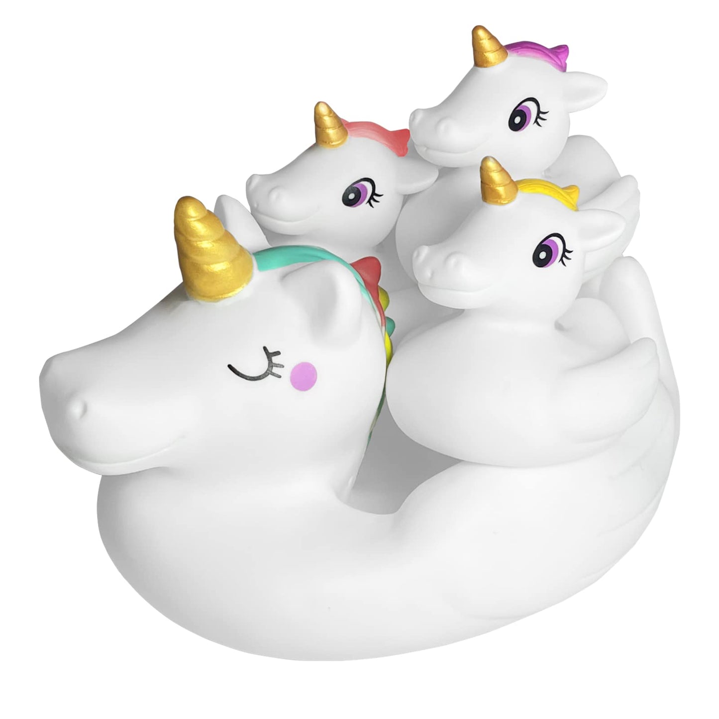 Baby Bath Toys,Cute Unicorn Bath Toys for Toddlers 1-3,Squirt Bathtub Toys for Boys Girls,Rubber Floating Shower Toys Gifts 4pcs