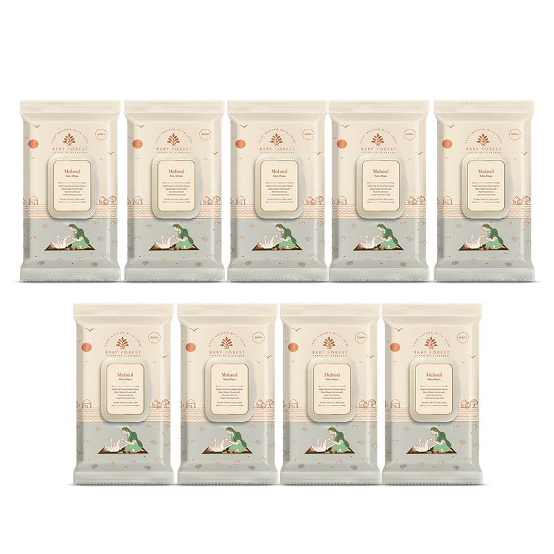 Baby Forest Mulmul Baby Wipes (Pack Of 9)
