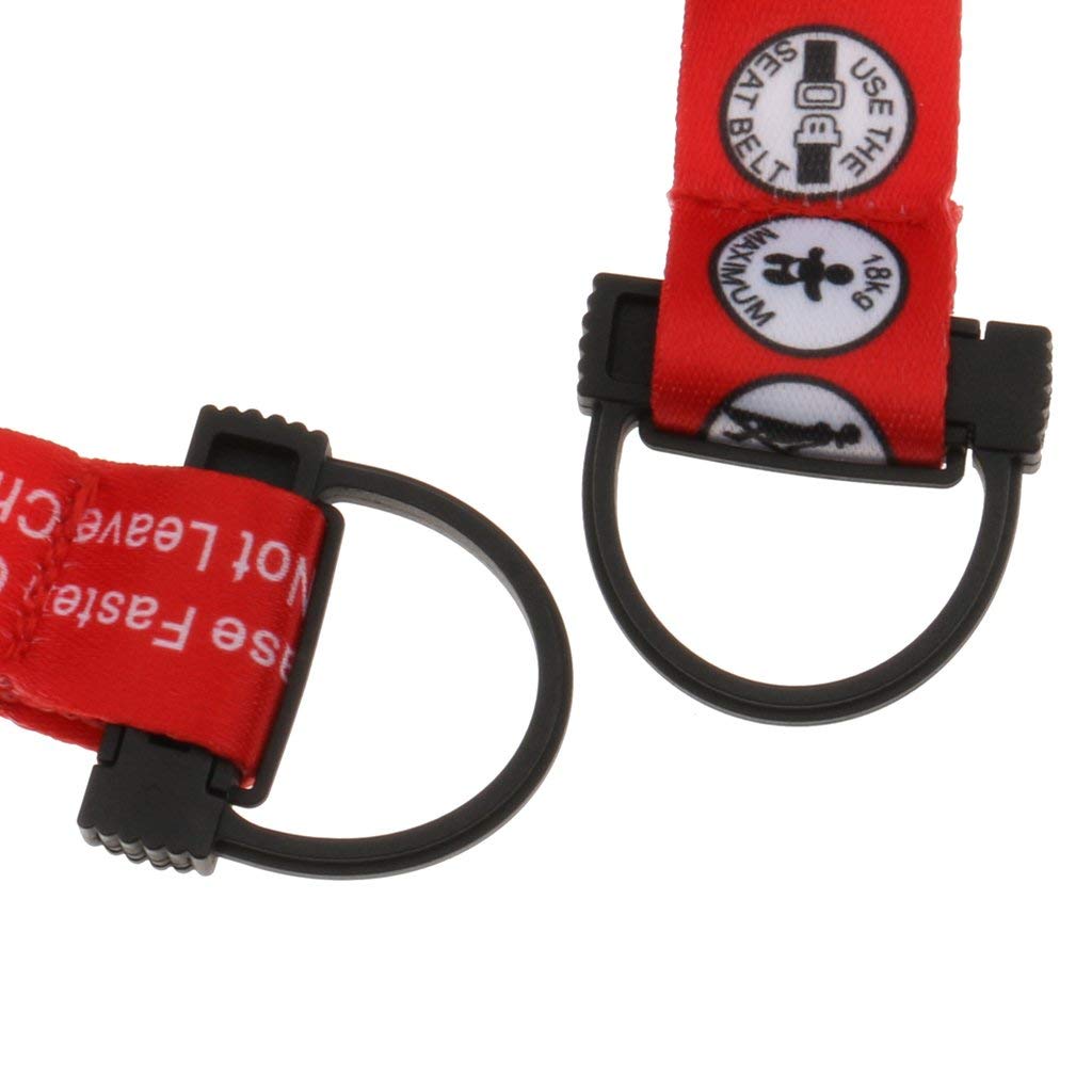 Hooshing 2Pcs Kids Baby Safety Seat Belt Adjustable Supermarket Shopping Cart Belt Chair Seat Belts Red