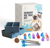 Sensory Play for Kids!Incl. Ice Tray, Wooden Hammer,Toys & Tongs.Fine Motor Skills, Hand-Eye Coordination,Hammering & Pounding, 