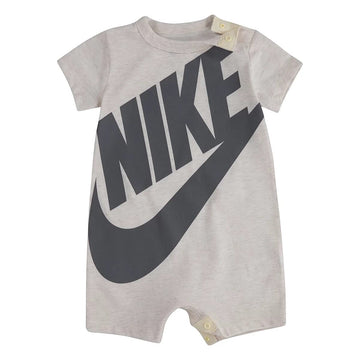 Nike Baby Boy Infant Shortall (Pale Ivory Heather(5Nd369-W67)/Grey, 0-3 Months)
