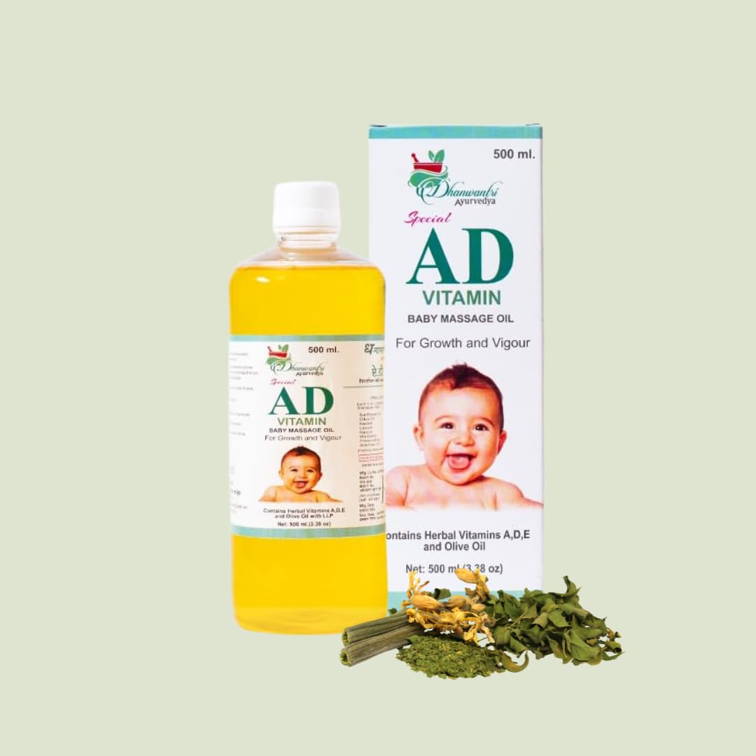 Dhanwantri Ayurvedya Ad Vitamin Baby Massage Oil 500Ml