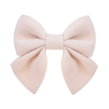 Spenlly 4.3 Inch Hair Bows Clip Big Hair Bow Clip Hair Barrettes Hair Accessories For Baby Girls Kids (Cream White)
