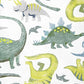 Simple Joys By Carter'S Baby Boys' 3-Pack Snug Fit Footed Cotton Pajamas, Navy Stripe/Sage Green Construction/White Dinosaur, 12