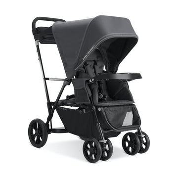 Joovy Caboose UL Sit and Stand Double Stroller with Bench Seat and Standing Platform, Plentiful Storage, Auto-Lock Quick-Fold, a