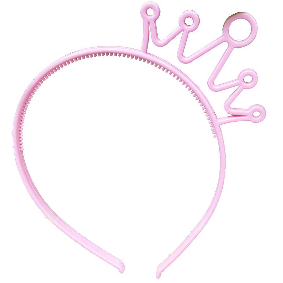 Xima 12Pcs Spring Colors Abs Plastic Material Crown Girls Headbands Tiaras Head Band Princess Children Headear Hair Accessory (S