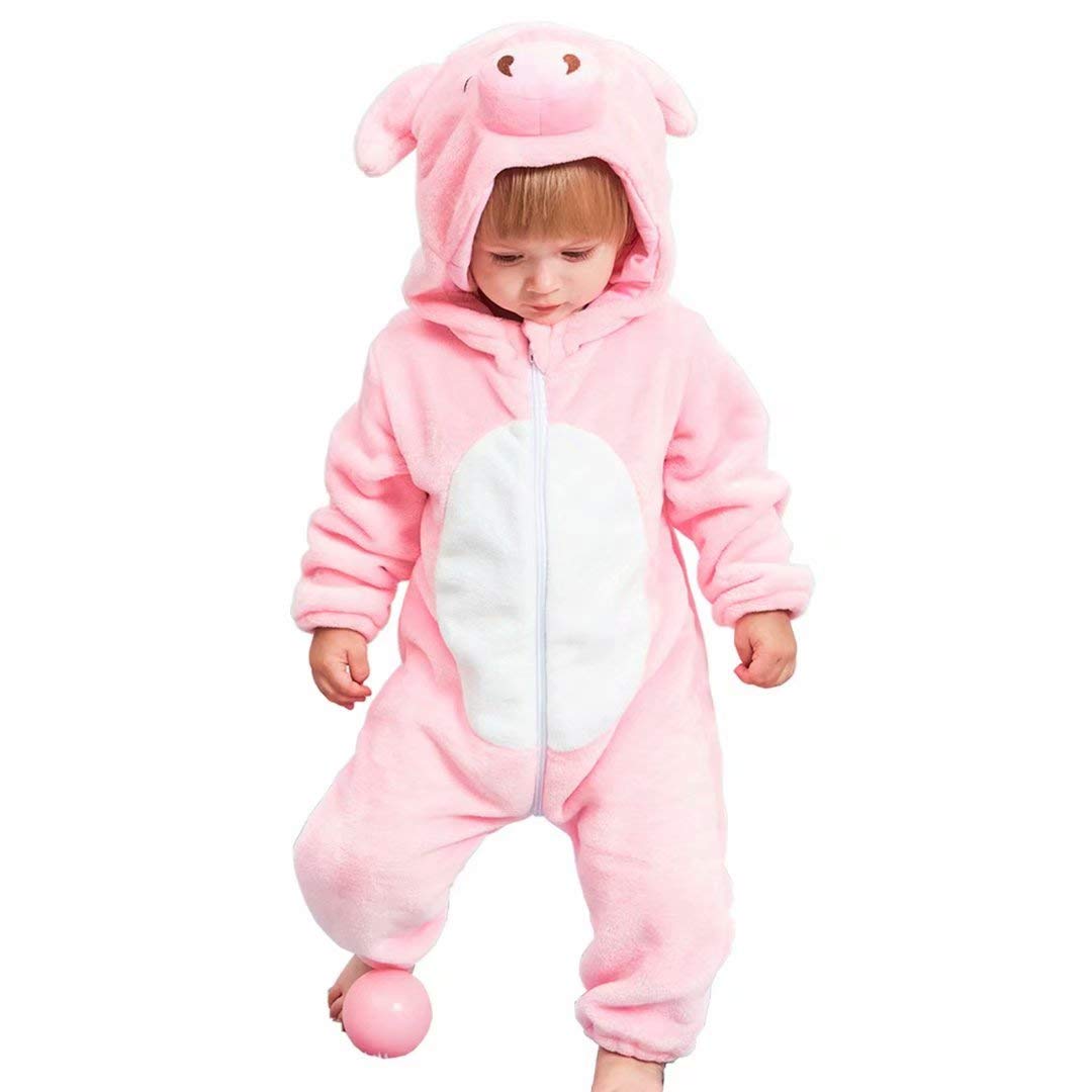 Baby Pig Costumes Unisex Toddler Outfit Halloween Dress Up Romper 2-6 Months