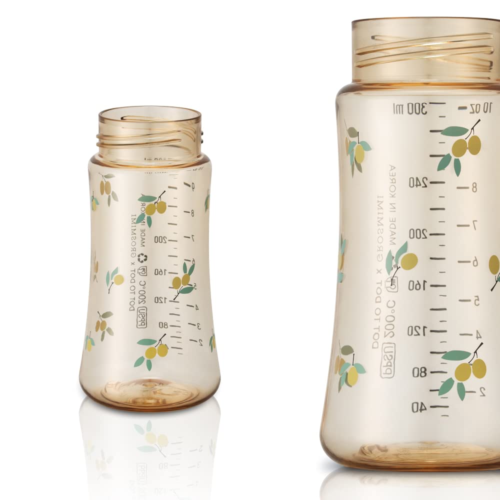 Grosmimi Ppsu Baby Bottle, Bpa Free (10Oz Olive_White)