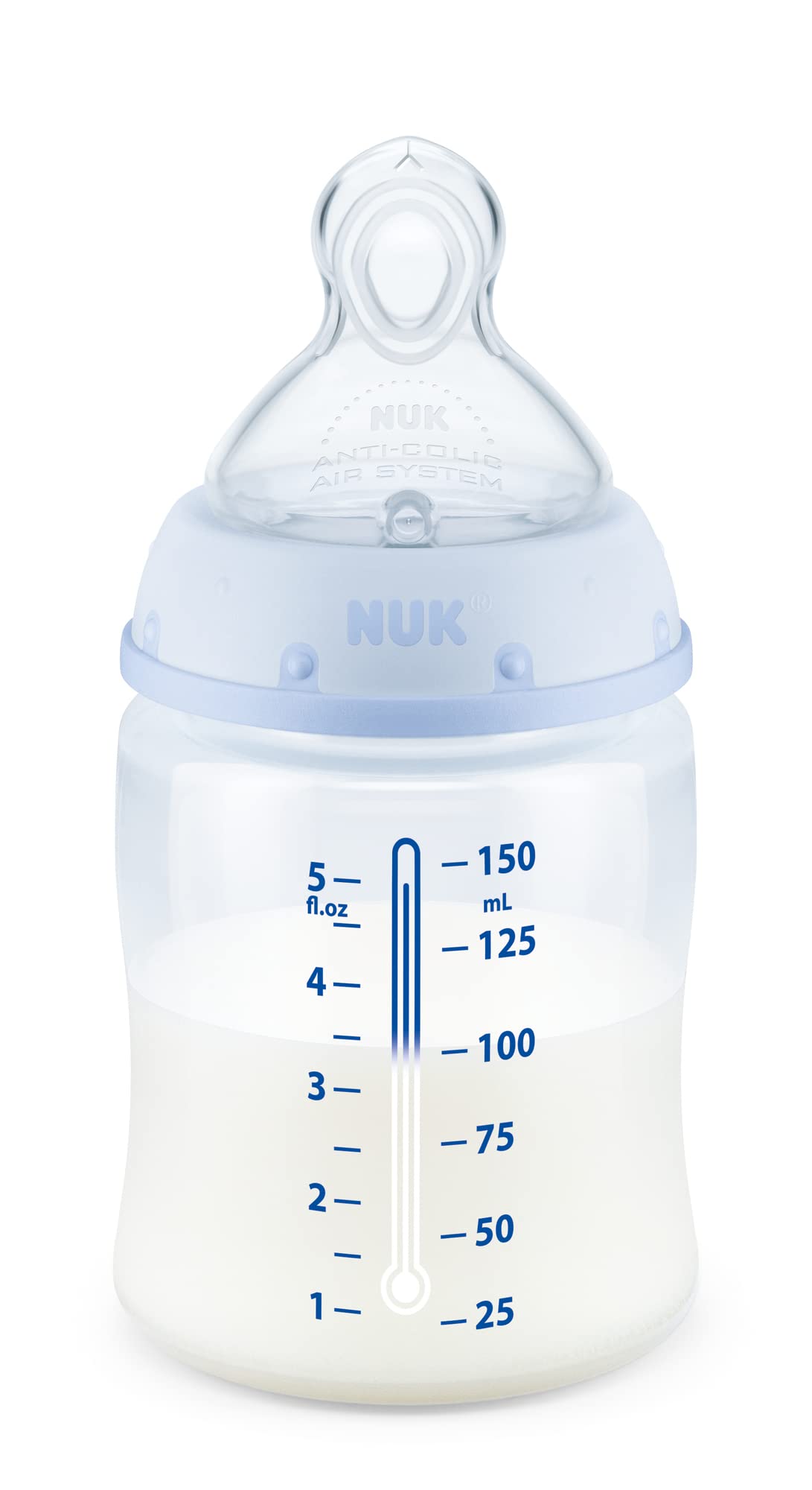NUK Smooth Flow Anti Colic Baby Bottle, 5 oz, 4 Pack, Pink Bunnies,4 Count (Pack of 1)
