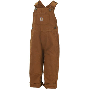 Carhartt Kid'S Cm8609 Washed Duck Bib Overall - Boys - 9 Months - Carhartt Brown