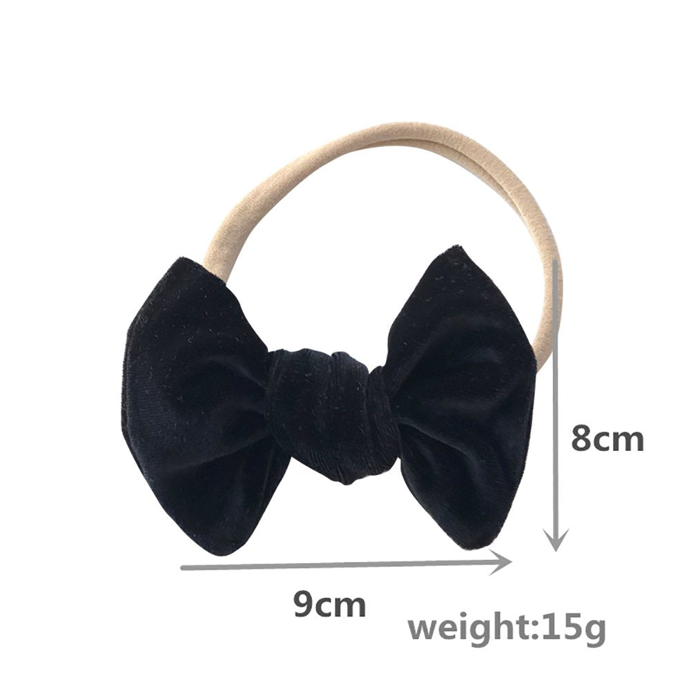 Song Qing Baby Girl Bows Nylon Headbands Elastics Hairbands For Baby Girls Newborn Infant Toddlers Kids