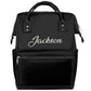 Baby Diaper Bags Backpack for Boy Girls Nursing Baby Bag Backpack for Mom Stroller Bag with Name Mommy Bags Black Diaper-Backpac